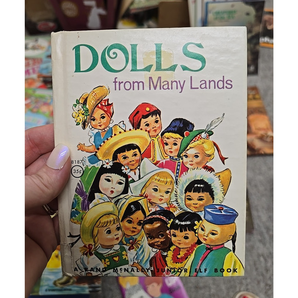 Vintage Dolls from Many Lands by Renee Bartkowski Junior Elf Hardcover Book 8187 - Picture 1 of 9